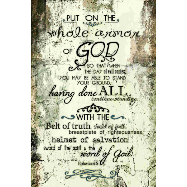 August Grove® Armor Of God Wrapped Canvas Print Wayfair